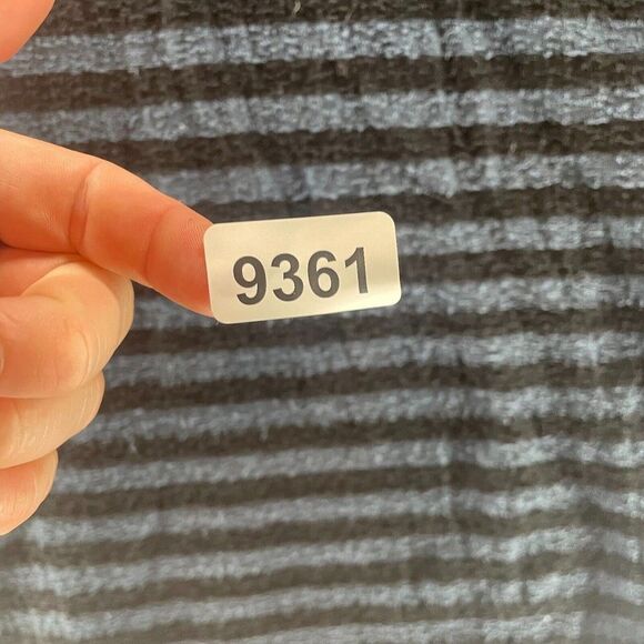 Levis Sweater Mens Extra Large Blue Black Striped Pullover Casual Cotton Logo - Picture 12 of 12